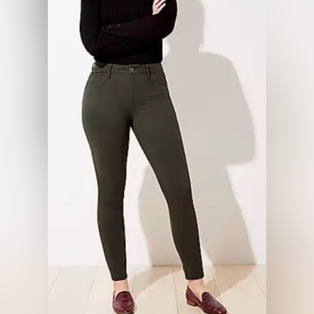 LOFT Dark Olive High Rise Leggings